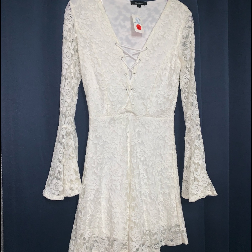 White skater dress